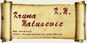 Kruna Malušević vizit kartica